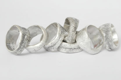 528Hz Frequency rings, handcrafted in sterling silver
